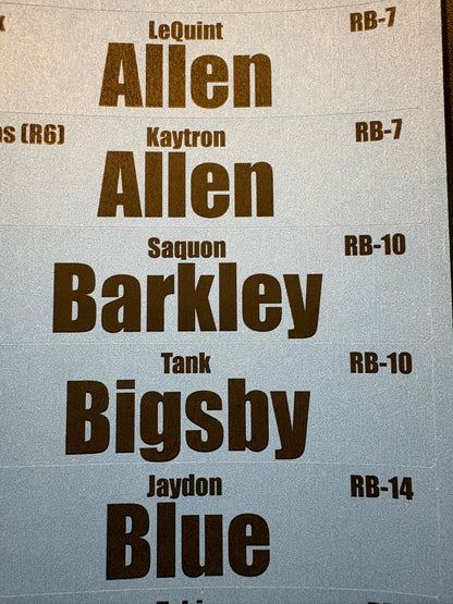 2026 Fantasy Football Player Labels