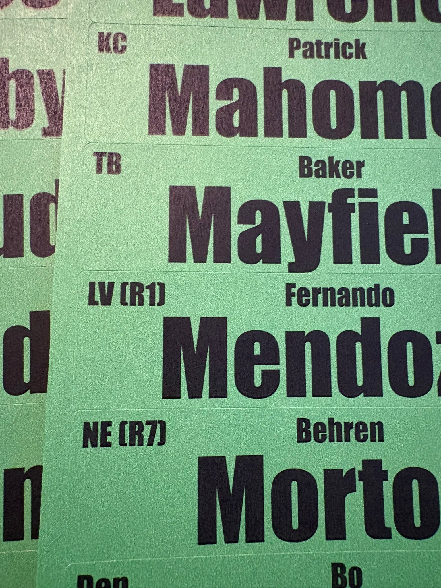 2026 Fantasy Football Player Labels