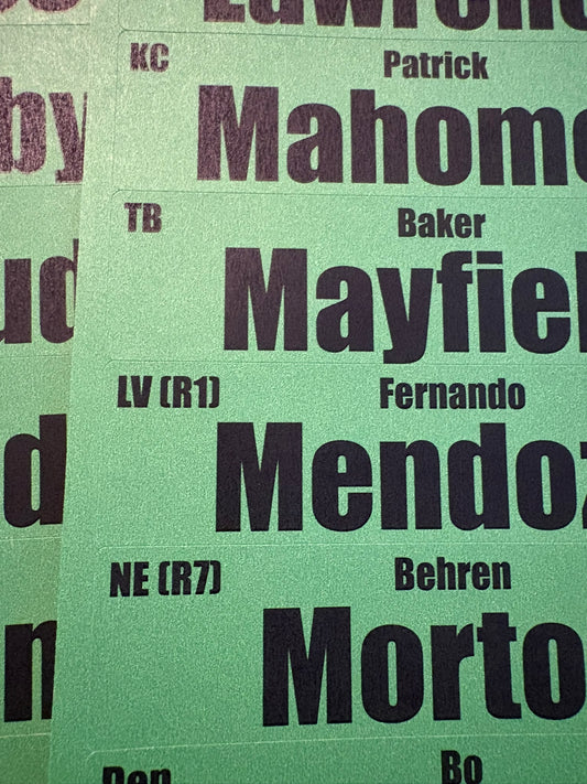 2026 Fantasy Football Player Labels