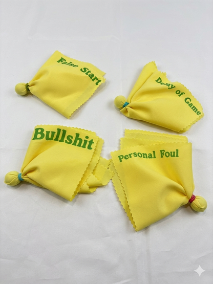 (4) Draft Party Penalty Flags and Gold Whistle