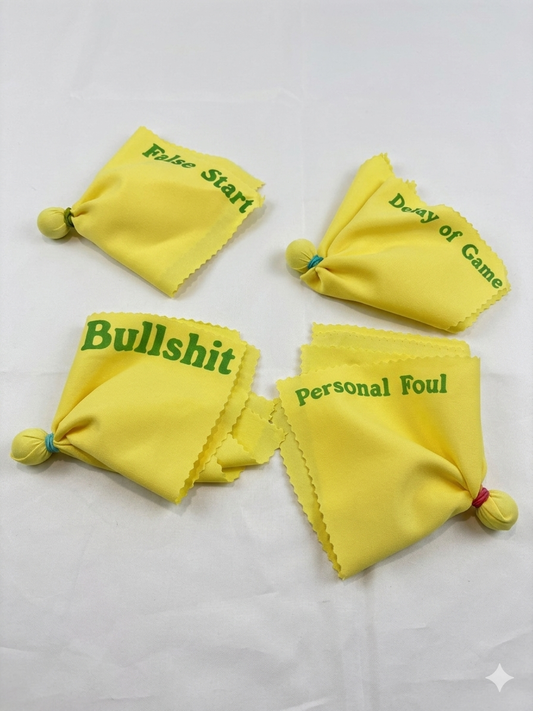 (4) Draft Party Penalty Flags and Gold Whistle
