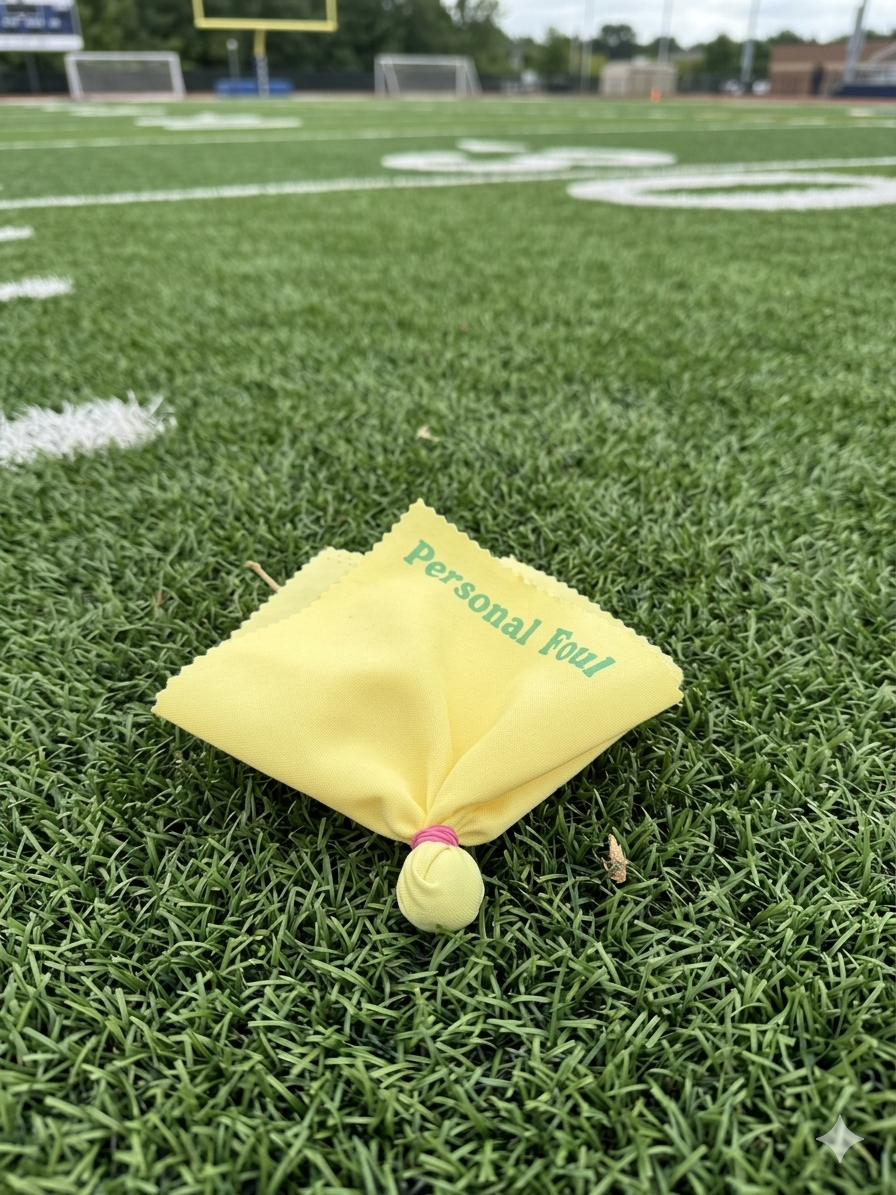 (4) Draft Party Penalty Flags and Gold Whistle