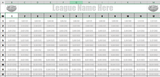 Draft Logs & Roster Sheets (excel)